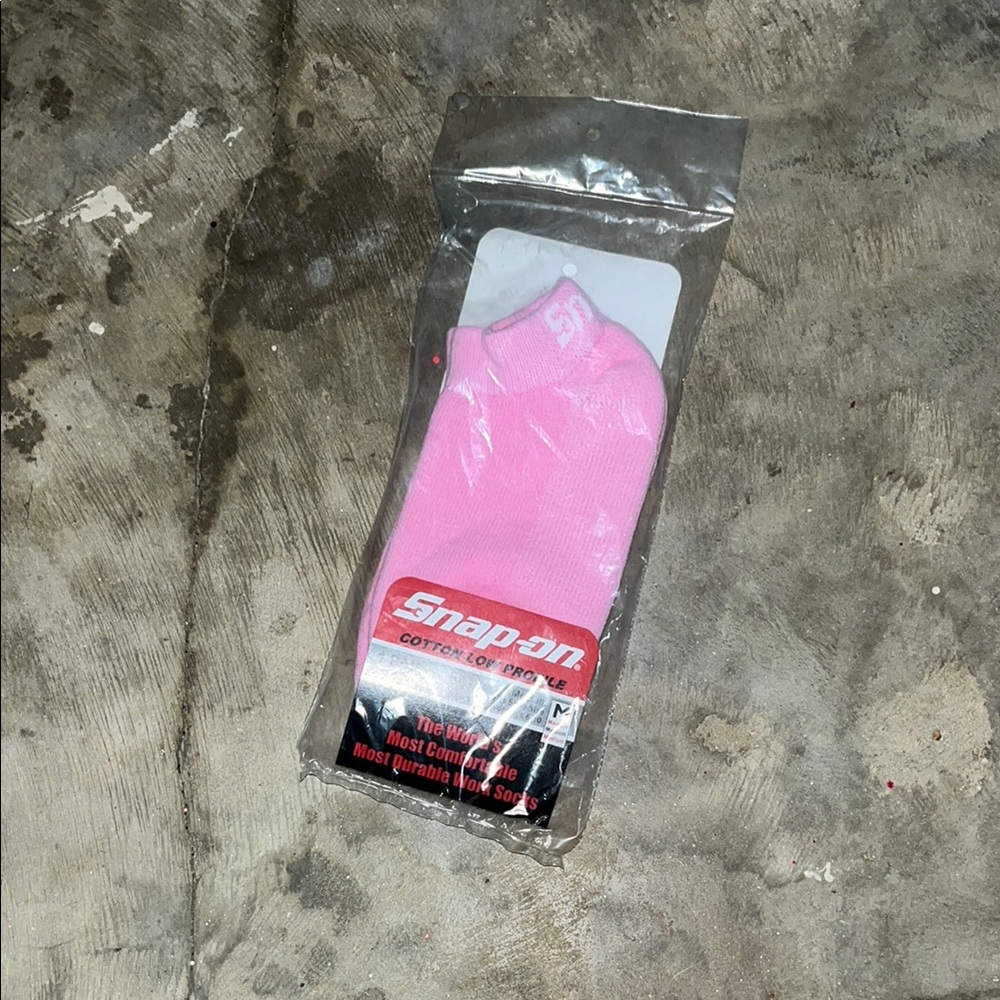 Snap-on Pink Ankle Socks